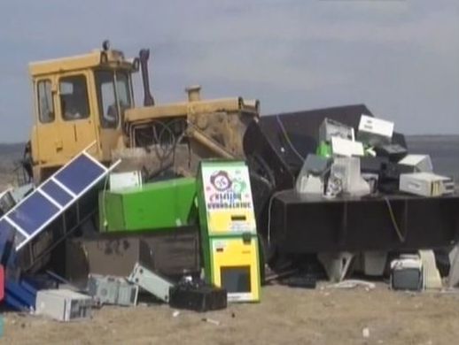 В Ставрополе прошло массовое уничтожение игровых автоматов